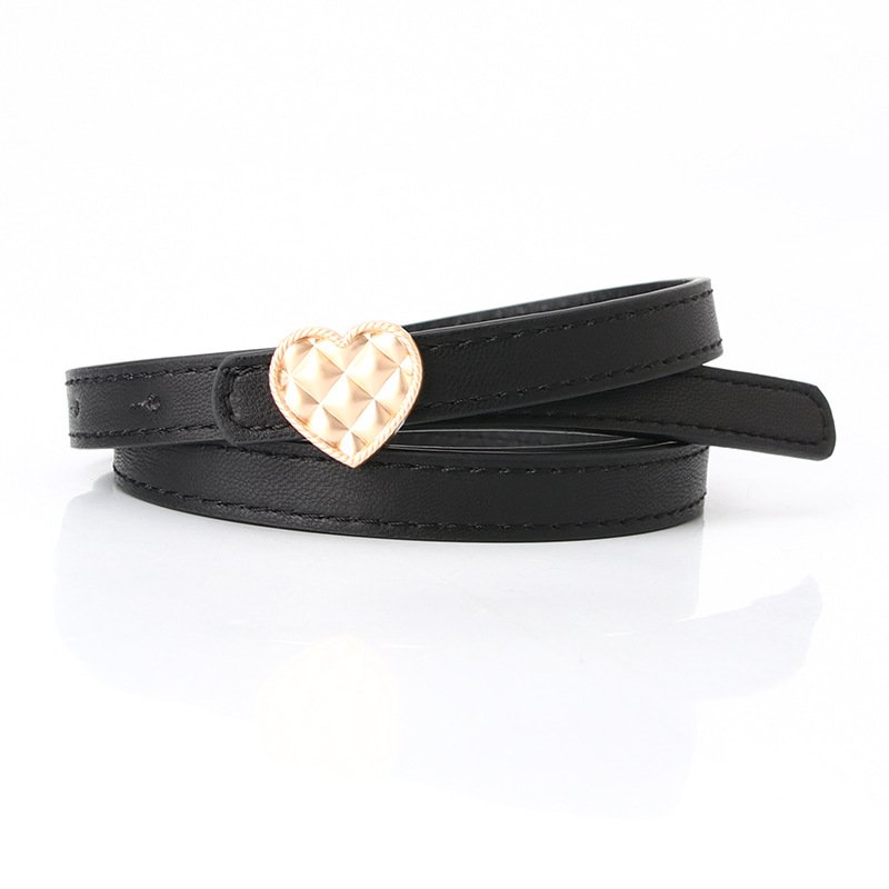 2024 fashion loving heart buckle custom luxury candy color trousers pants ladies pu leather belts for women