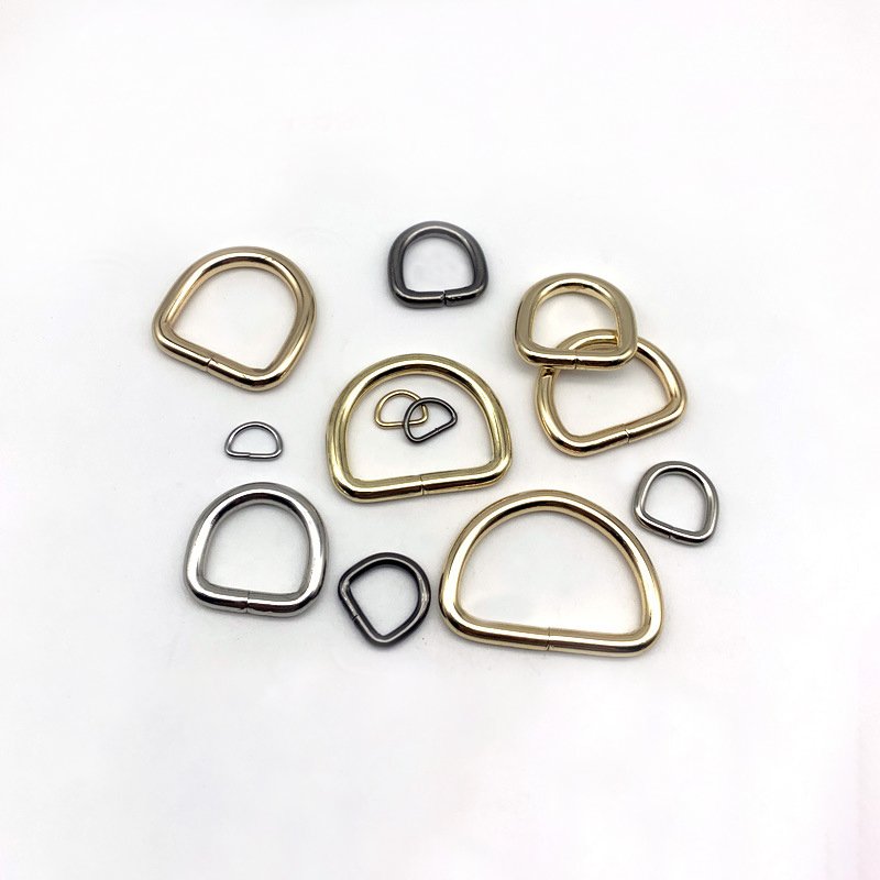 Wholesale Bag Accessories Ring Buckle Iron Custom D-ring Metal D Ring For Handbags