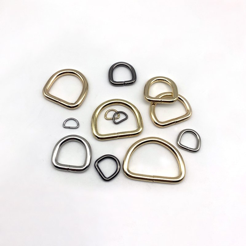 Wholesale Bag Accessories Ring Buckle Iron Custom D-ring Metal D Ring For Handbags