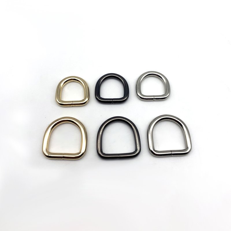 Wholesale Bag Accessories Ring Buckle Iron Custom D-ring Metal D Ring For Handbags