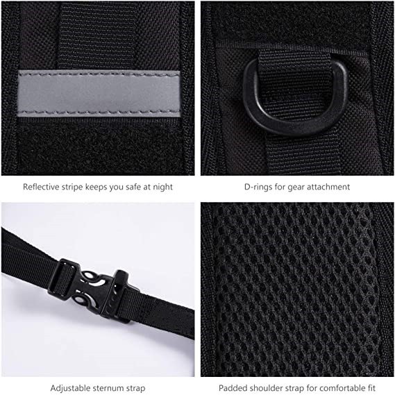 YOUK Adjustable Nylon Heavy Duty Fabric Belt with Buckle and Label Padded Replacement Shoulder Straps for Backpack or Dry Bag