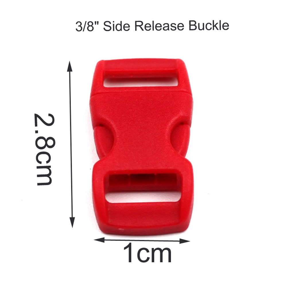 High Quality 1cm 3/8'' Multi-color Curved Plastic Side Release Buckles