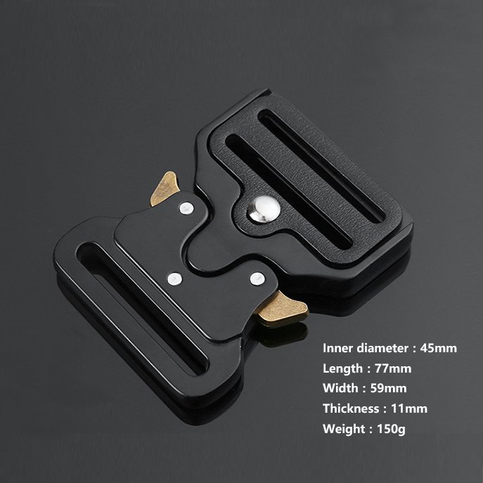 Black Metal Buckle Garment Bag Accessories Schoolbag Adjustment Safety Buckle Alloy Buckle Manufacturer Zinc Alloy Plating 45mm