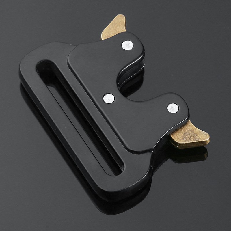 Black Metal Buckle Garment Bag Accessories Schoolbag Adjustment Safety Buckle Alloy Buckle Manufacturer Zinc Alloy Plating 45mm