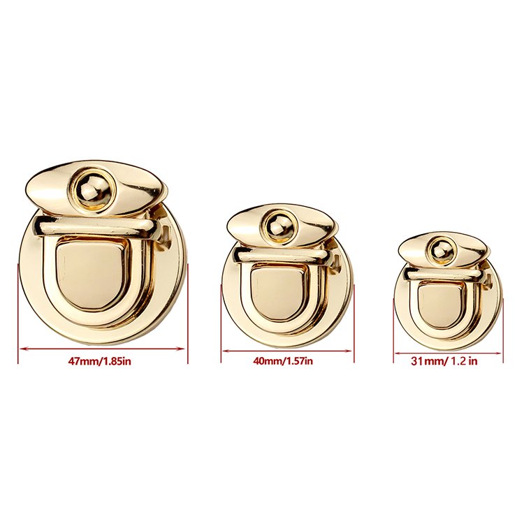 Quality Women Buckle Twist Lock Hardware For Bags Shoulder Handbag DIY Craft Turn Locks Clasp