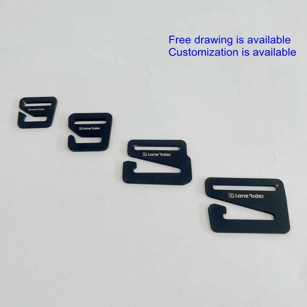 Customized aviation aluminum adjustable length fixed buckle nine - character buckle