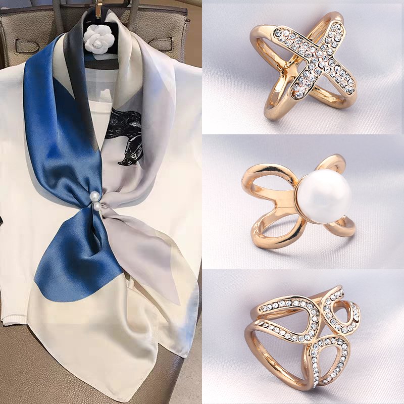 Wholesale High-Quality Silk Buckle Scarf Rings And Scarf Fixing Buckles
