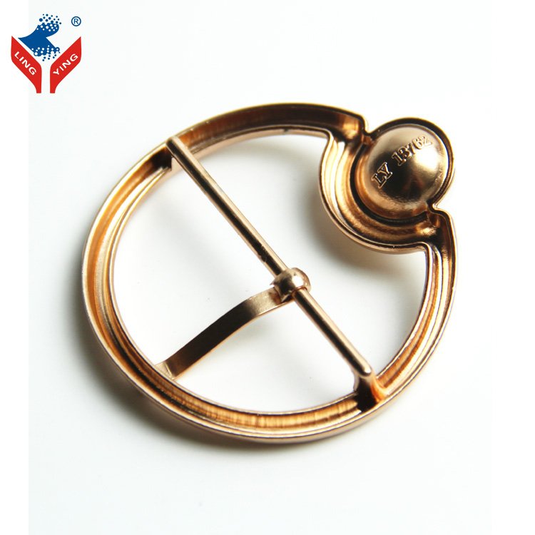 Fashion Pretty Gold Clothing Decor Buckle Center Bar Pearl Pin Buckle