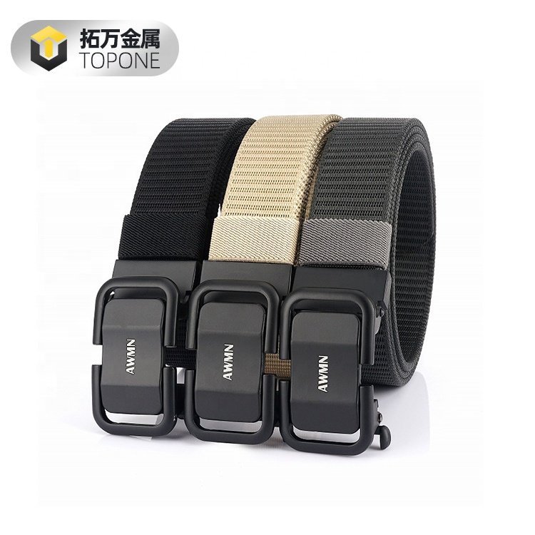 Fashion Quick Dry Automatic Smooth Buckle Leisure Nylon Belt for Men