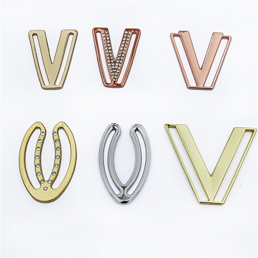 Wholesale Center front bikini connector V decorative buckles for swimwear accessories
