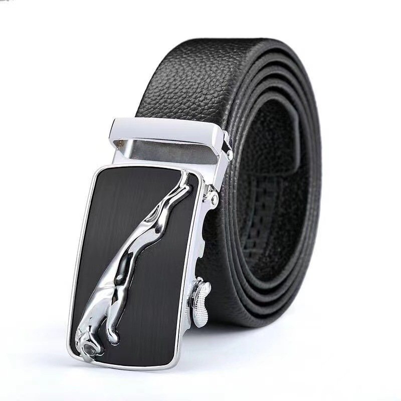 Hot Sales Automatic Buckle Two-Layer Men's Genuine Cowhide Leather Belt for Business Casual Fashion Wholesale Factory Direct