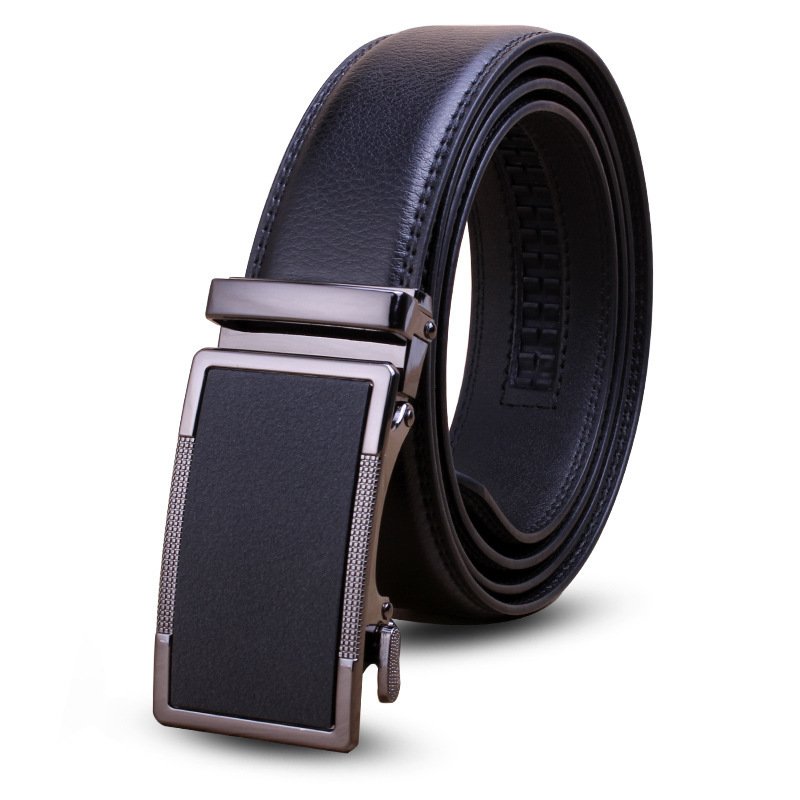 Hot Sales Automatic Buckle Two-Layer Men's Genuine Cowhide Leather Belt for Business Casual Fashion Wholesale Factory Direct