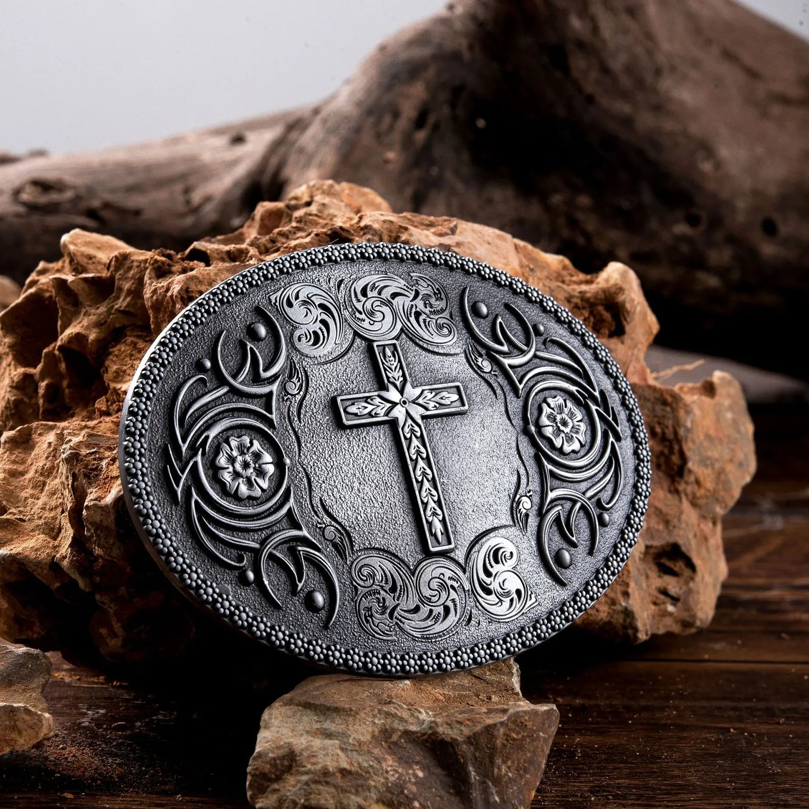 New Design Western Cowboy White Oval Belt Buckle DIY Jeans Belts Decorative Cowgirl Belt Buckle