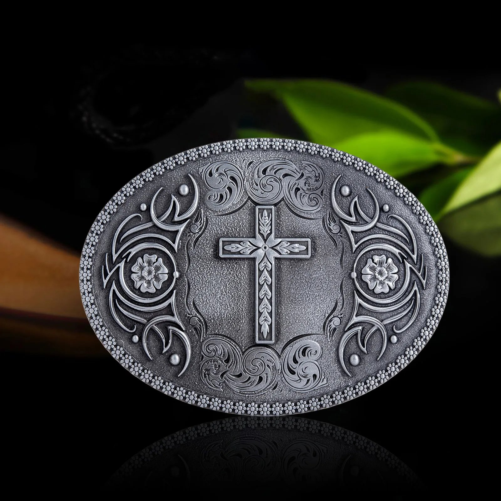 New Design Western Cowboy White Oval Belt Buckle DIY Jeans Belts Decorative Cowgirl Belt Buckle