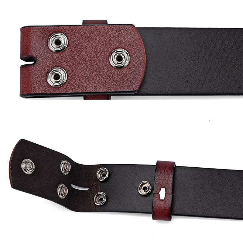 RW Heavy Duty Classic 1.5" Wide Western Full Grain Cow Leather Belts No Buckle 38MM Black Brown Genuine Leather Men Casual Belts
