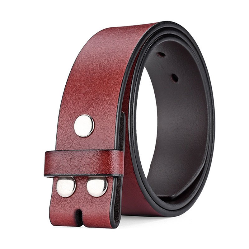 RW Heavy Duty Classic 1.5" Wide Western Full Grain Cow Leather Belts No Buckle 38MM Black Brown Genuine Leather Men Casual Belts