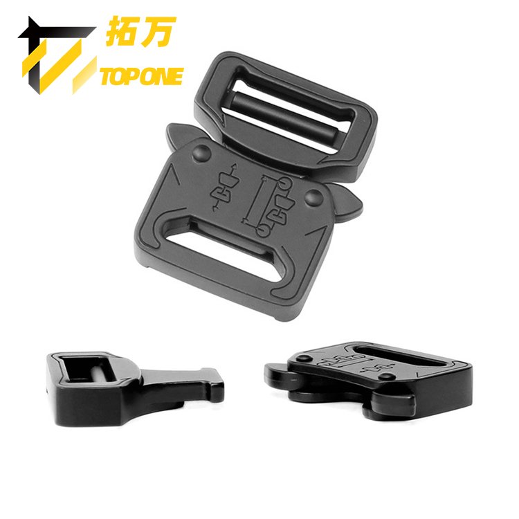 Manufacturer Supply Engraved Logo Black Backpack Quick Release Belt Buckle