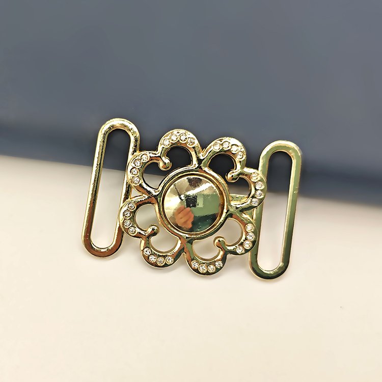 Hot Selling Coat Windbreaker Clip Women Bag Round Zinc Alloy Metal Buckles Garment Decorative Luxury Rhinestone Belt Buckle