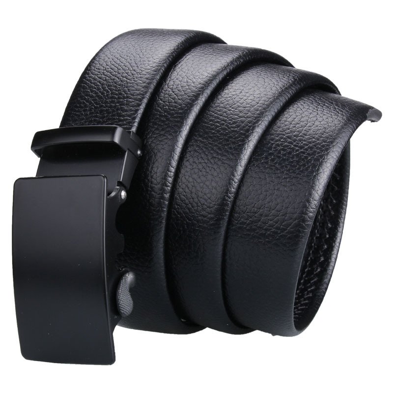 Custom Hot Automatic Buckle Belt Classic Business Black Pu Leather Belts For Men