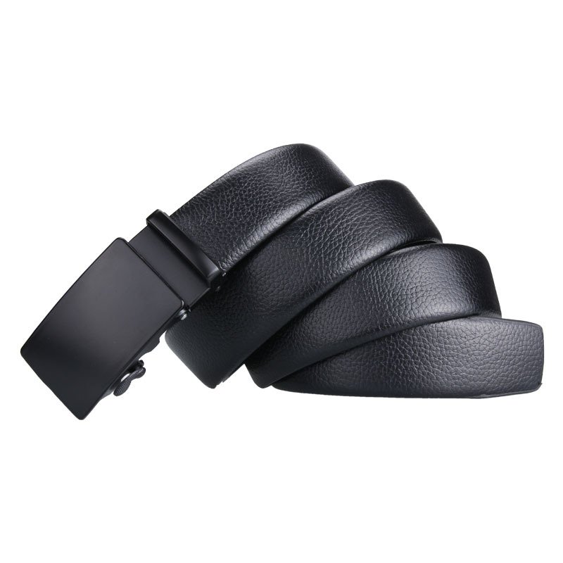 Custom Hot Automatic Buckle Belt Classic Business Black Pu Leather Belts For Men