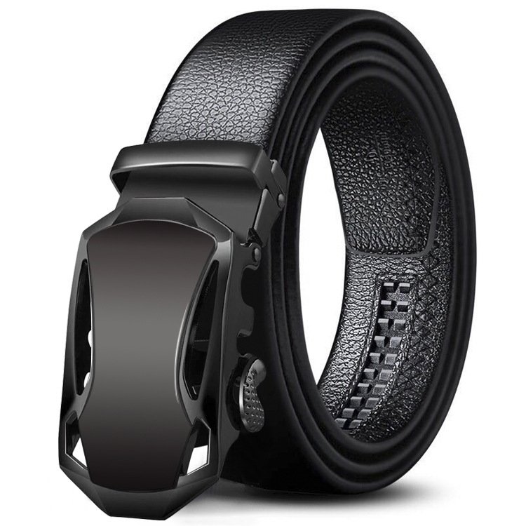 Custom Hot Automatic Buckle Belt Classic Business Black Pu Leather Belts For Men
