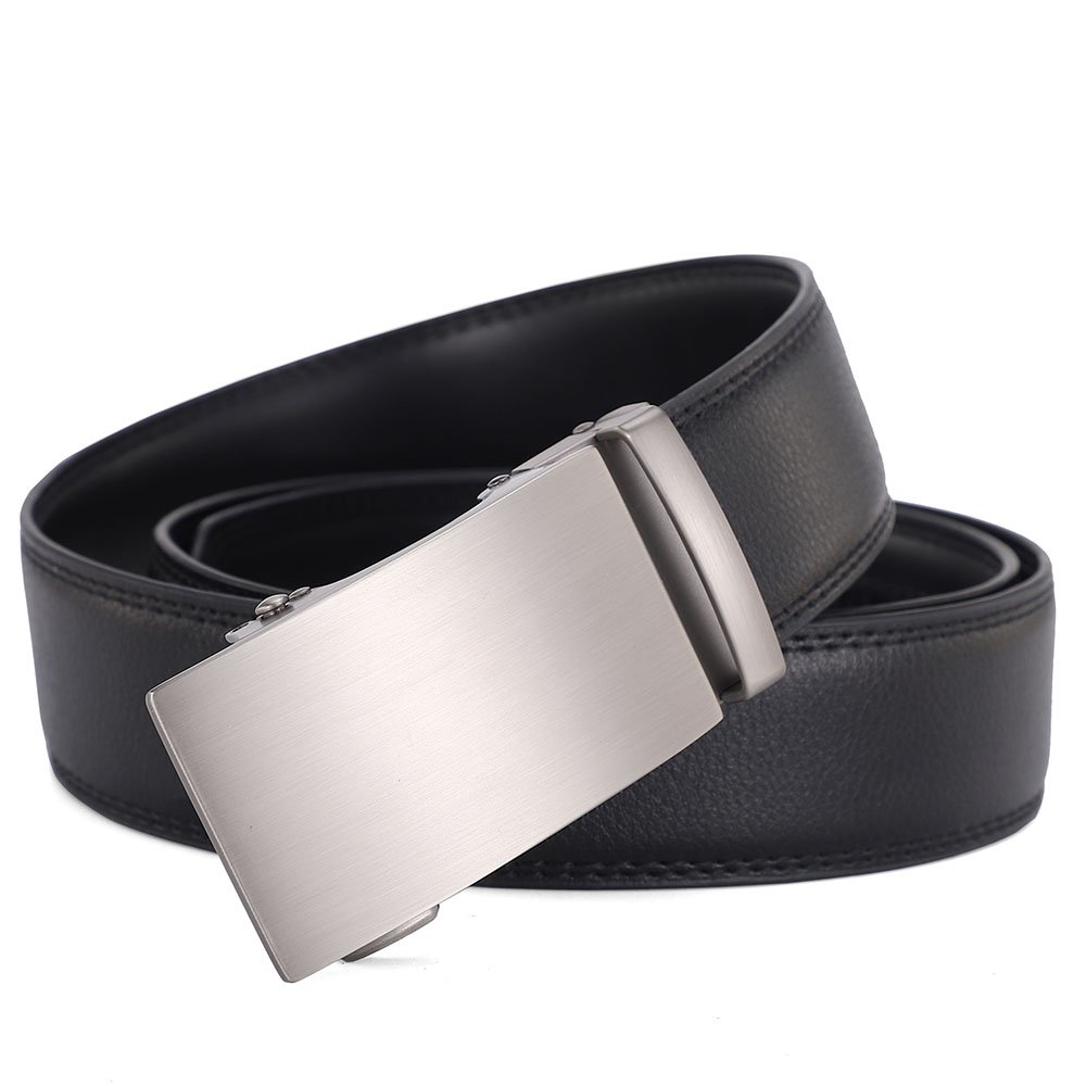 BTG Men's Charm Fashion Belt Smooth Design Face Automatic Buckle Cowhide Belt Popular Accessories Daily Body Pendant