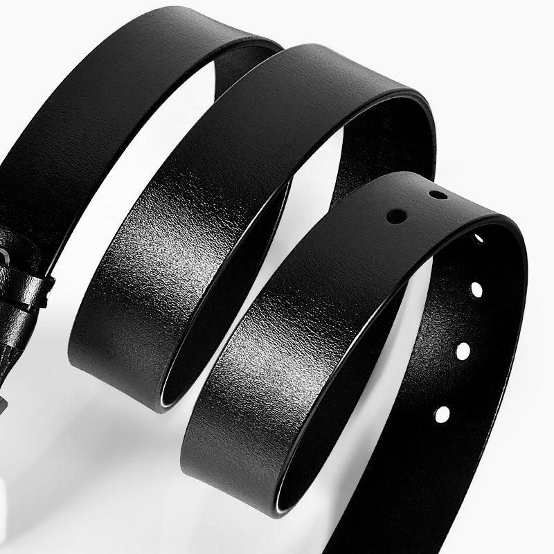 Wholesale Brown Color Cow Leather Belt Men Genuine Leather Metal Pin Clip Buckle Belt
