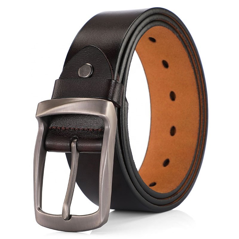 Men's Needle Buckle Genuine leather Belt Trendy Casual Retro Belt Pure cowhide Belt 105-165cm Ceinture en cuir veritable