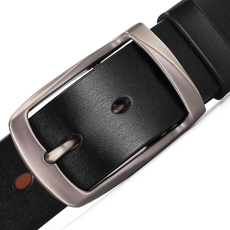 Men's Needle Buckle Genuine leather Belt Trendy Casual Retro Belt Pure cowhide Belt 105-165cm Ceinture en cuir veritable