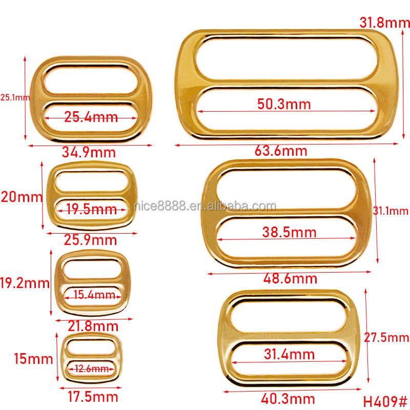 Tri-glide Slider Adjuster Clasp Buckle for Garment Webbing Belt Bag Strap Premium Quality Accessories