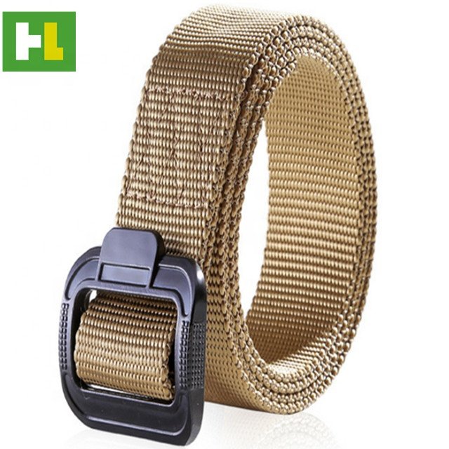 Custom Heavy Duty Durable Webbing Practical Plastic Buckle Outdoor Fabric Men Waist Belt