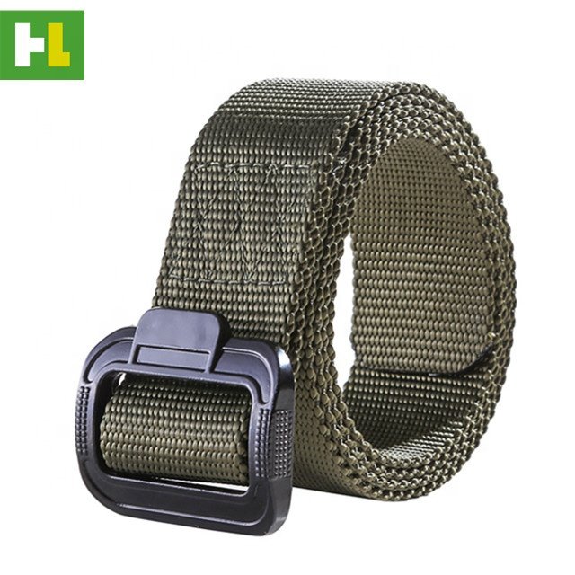 Custom Heavy Duty Durable Webbing Practical Plastic Buckle Outdoor Fabric Men Waist Belt
