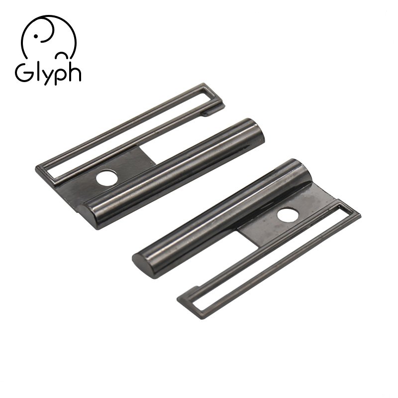 Custom gunmetal 2'' metal interlock buckle 50mm gold front closure buckle for belt