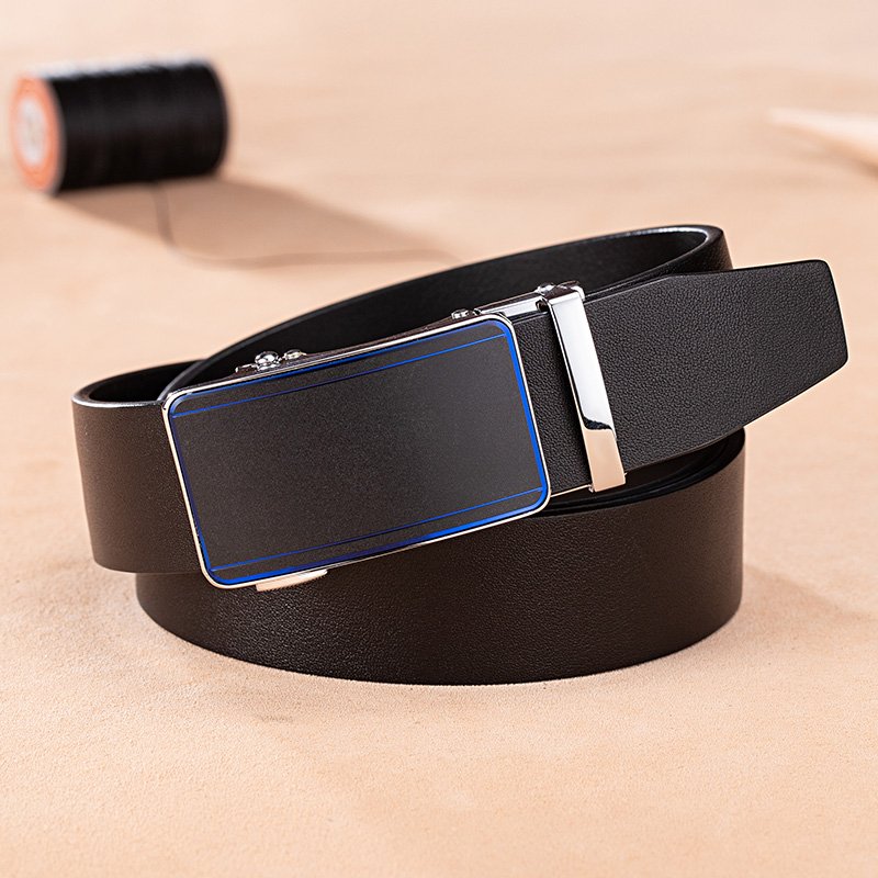 Guangzhou Factory New Design Cowhide 100% Real Leather Custom Design Men Belt automatic buckle belt