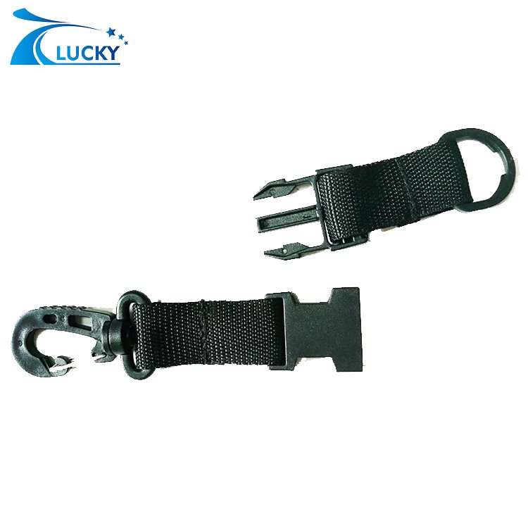 Travel Accessories Custom Logo Polyester Woven Luggage Bag Straps With Plastic Belt Buckle