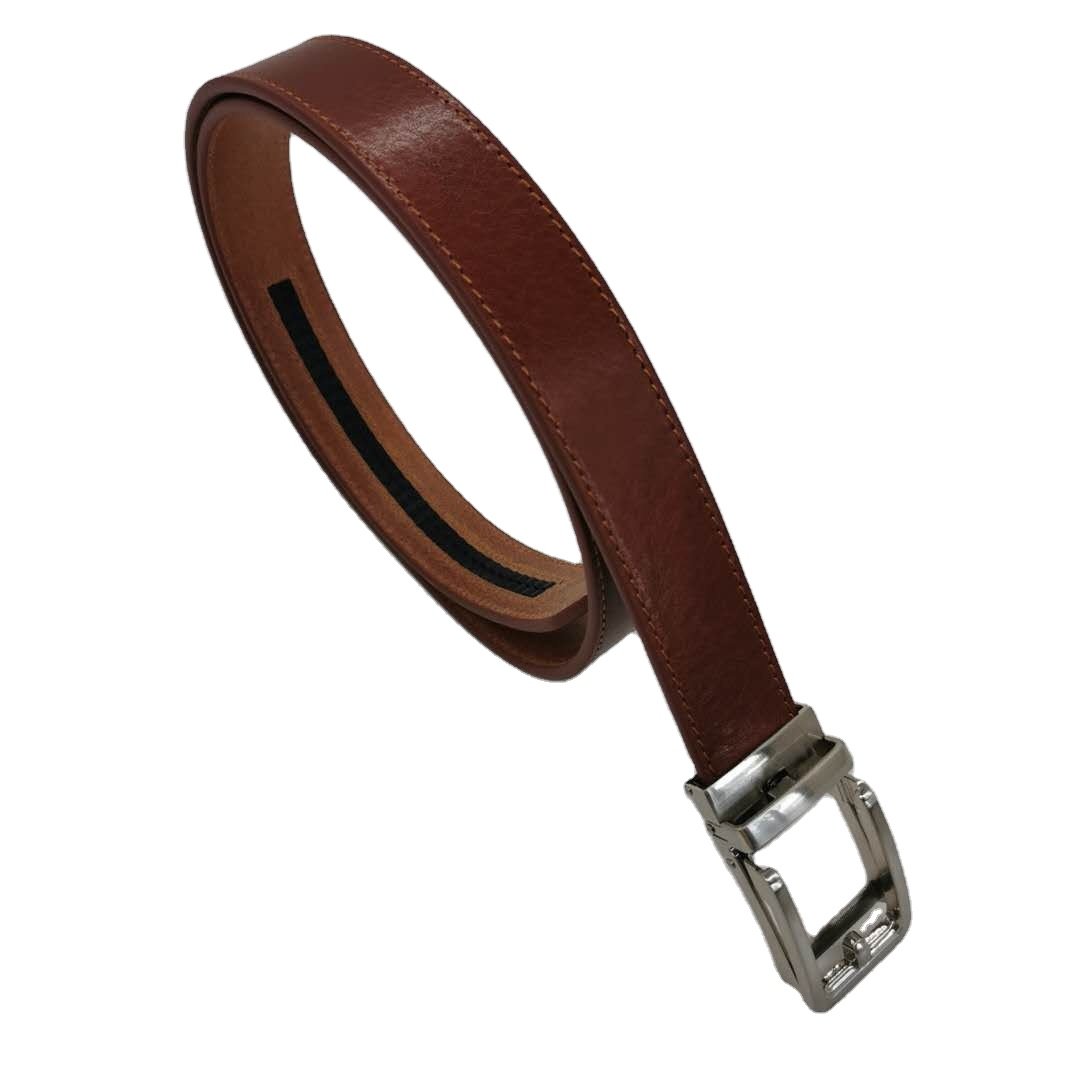 Superior Quality Men's belt Real leather belt metal Rachet Automatic buckle Smooth Leather Business style belt for men