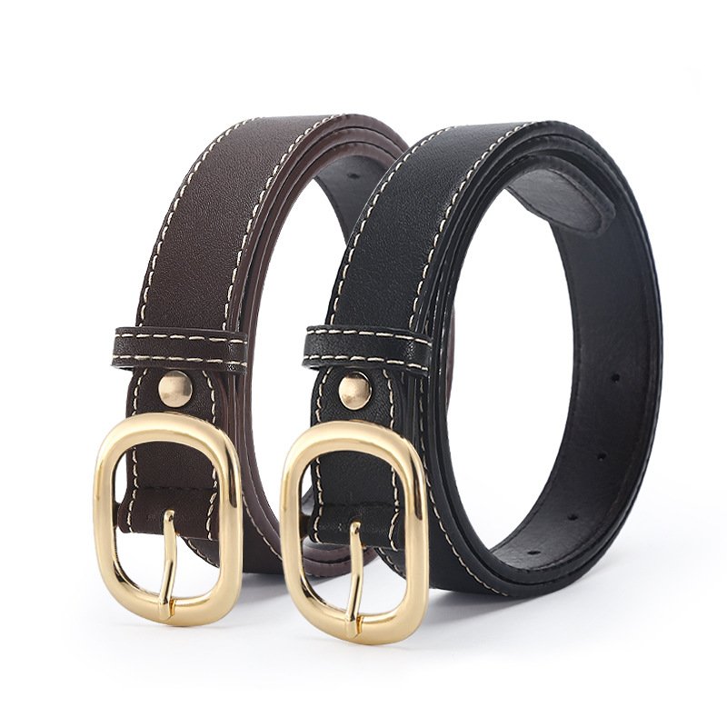 Fashion Korean style ladies wide belt casual jeans decorative pin buckle belt factory wholesale