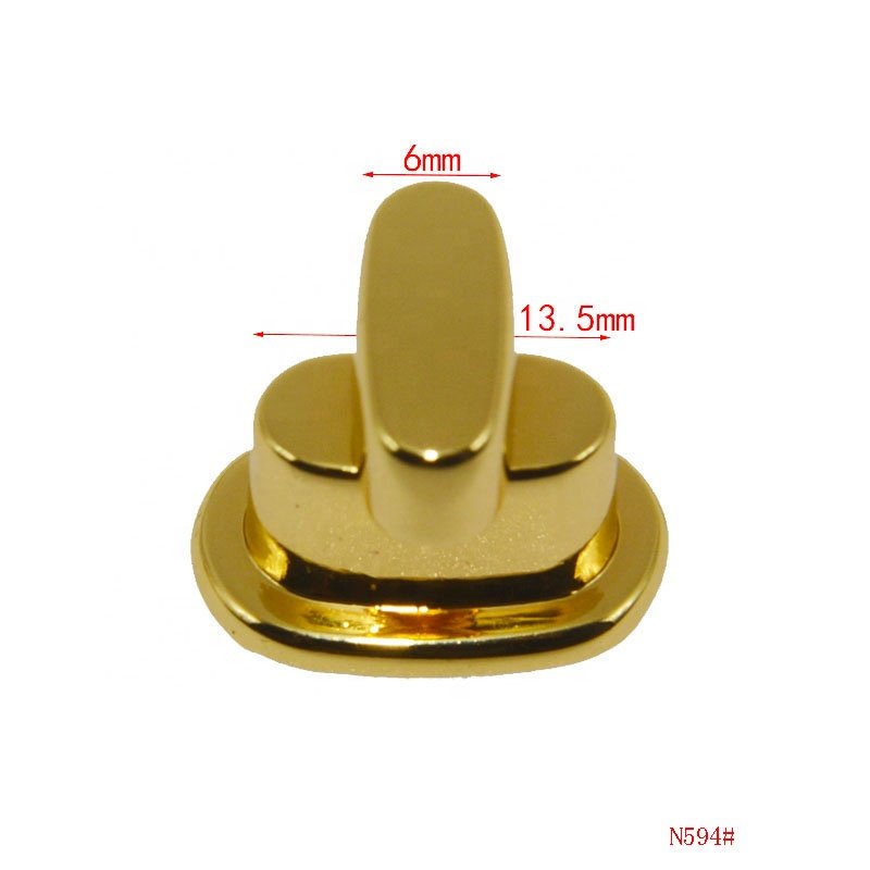 Supplier custom handbag turn lock rectangle shape twist buckle closure 30mm medium size clasp for bags