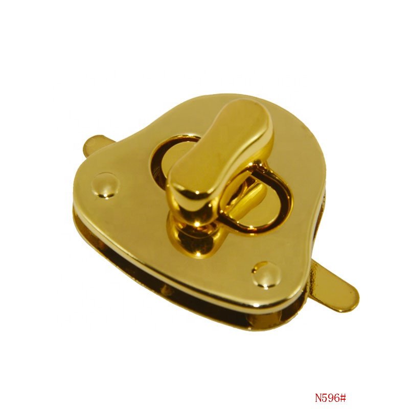 Supplier custom handbag turn lock rectangle shape twist buckle closure 30mm medium size clasp for bags