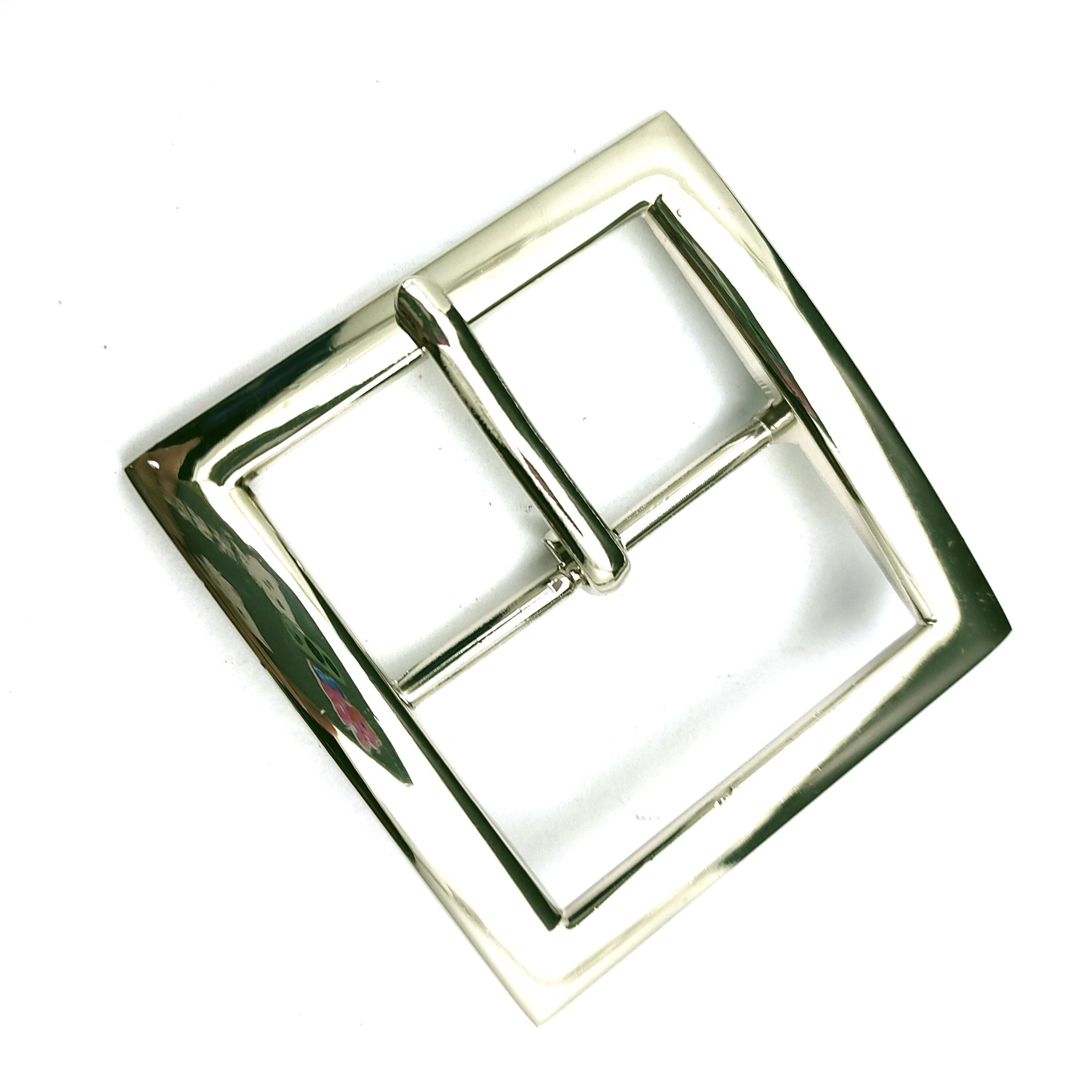 Wholesale Custom Made 3D Fashion Logo silver smooth Metal Pin Belt Buckle for men Leather Belt