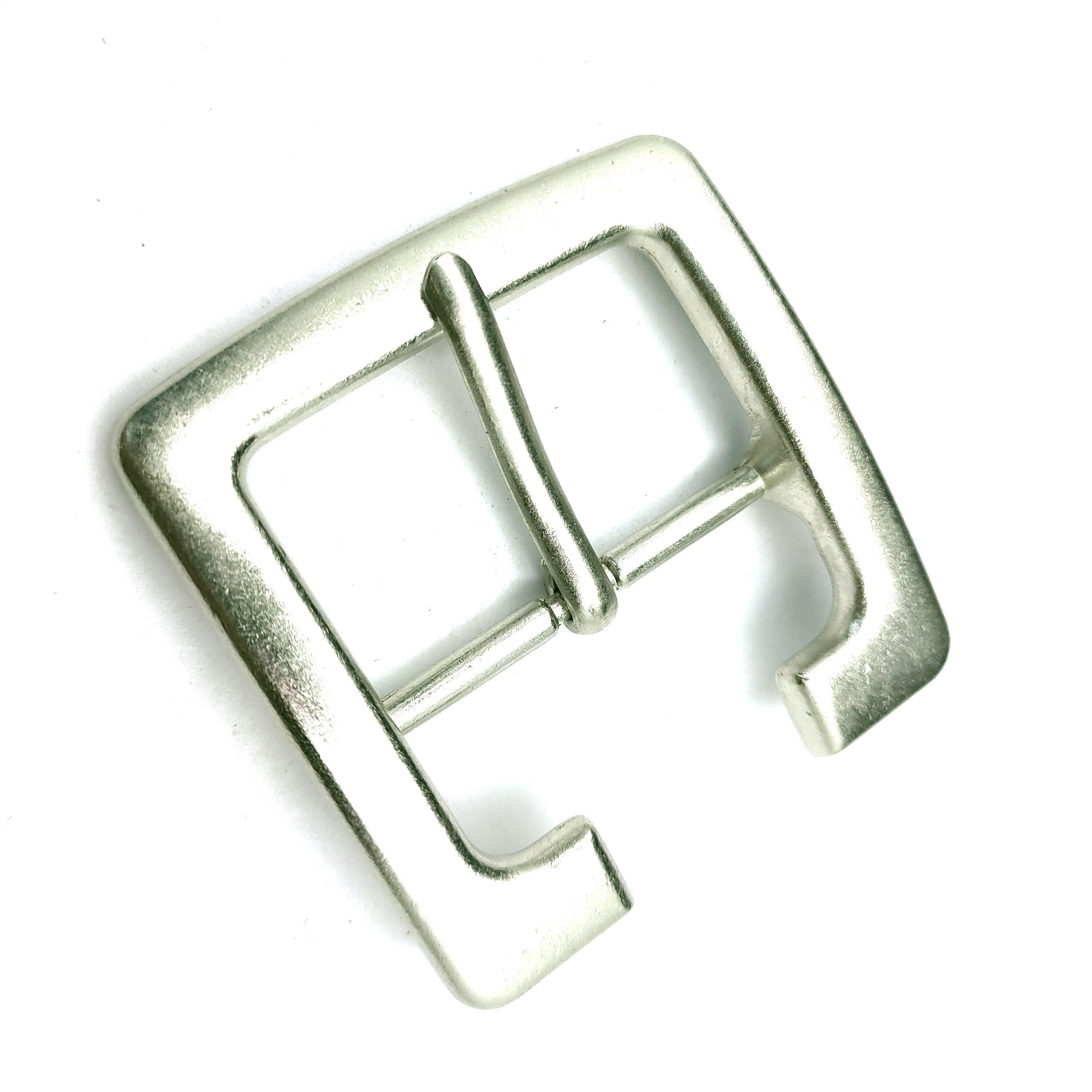 Wholesale Custom Made 3D Fashion Logo silver smooth Metal Pin Belt Buckle for men Leather Belt