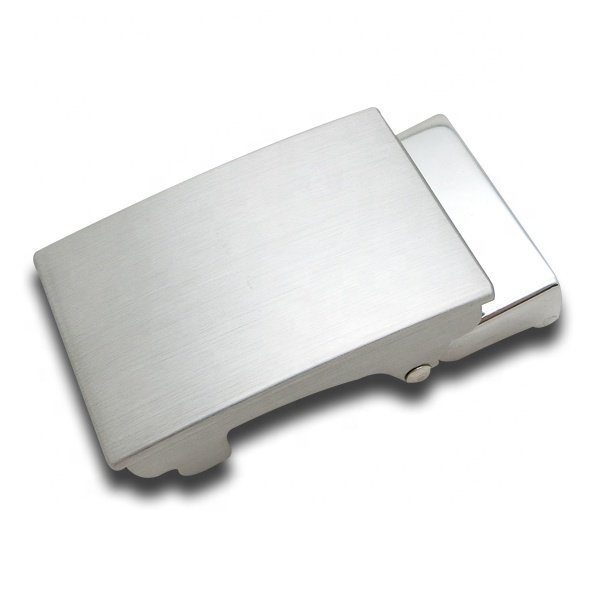Customized plain automatic rubber mechanism quick release lock blank belt buckle metal material for male formal leather straps