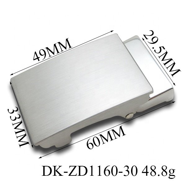 Customized plain automatic rubber mechanism quick release lock blank belt buckle metal material for male formal leather straps