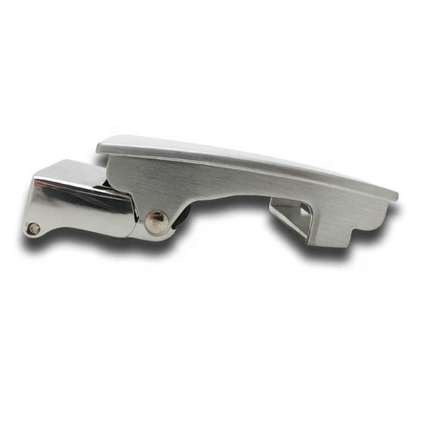 Customized plain automatic rubber mechanism quick release lock blank belt buckle metal material for male formal leather straps