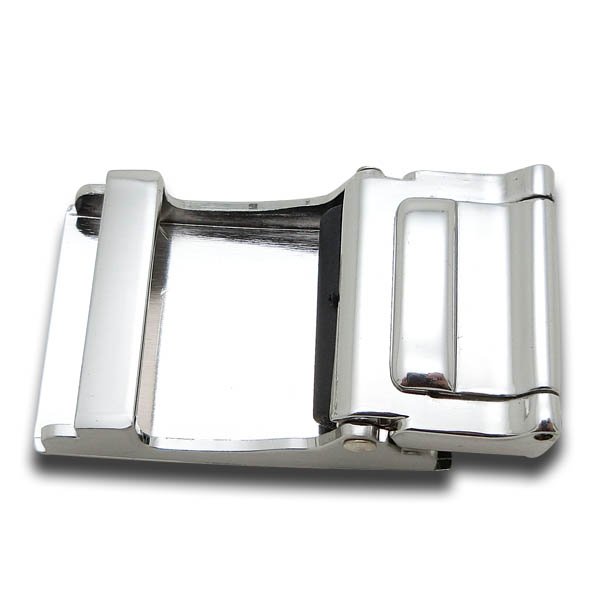 Customized plain automatic rubber mechanism quick release lock blank belt buckle metal material for male formal leather straps
