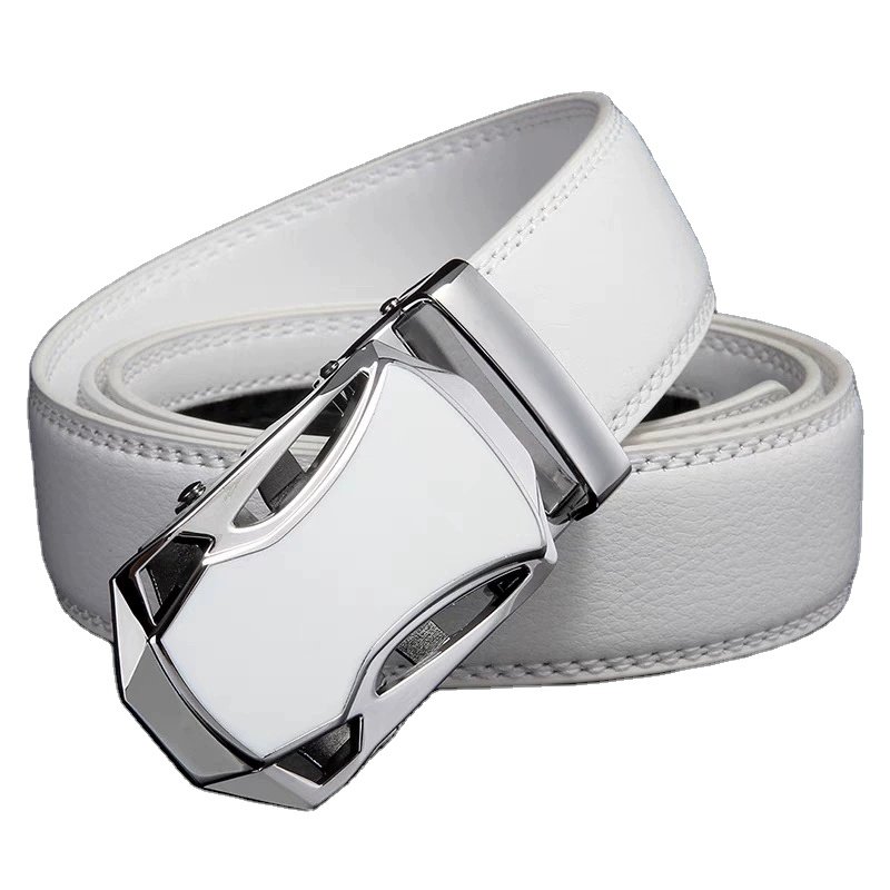 White Black Multiple Styles Automatic buckle Strap Fashion Famous Designer Men Genuine Leather Belt