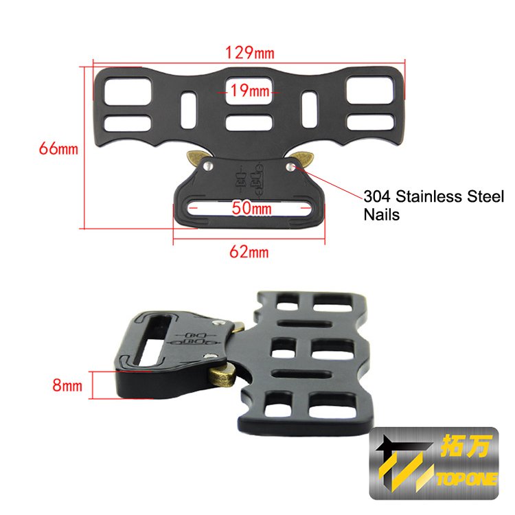 2023 New 50mm Strong Tactical Buckle Zinc Alloy Multipurpose Metal Bag Backpack Buckle
