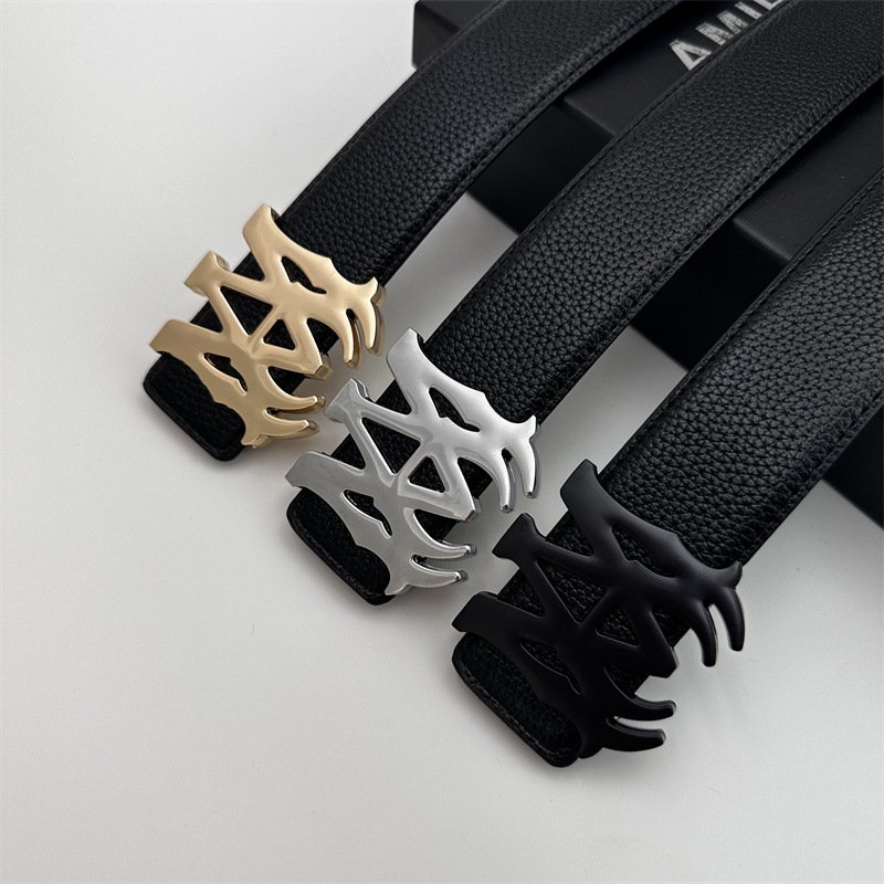 Wholesale (3.8cm wide 100-125cm long+Designer box) belt buckle Designer brand leather belt men