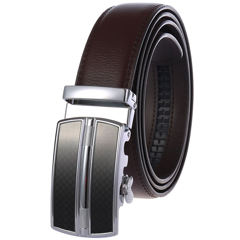 Latest New Automatic Buckle Custom Logo Men Dress Ratchet Leather Belt