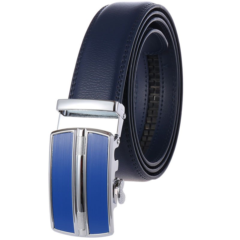 Latest New Automatic Buckle Custom Logo Men Dress Ratchet Leather Belt